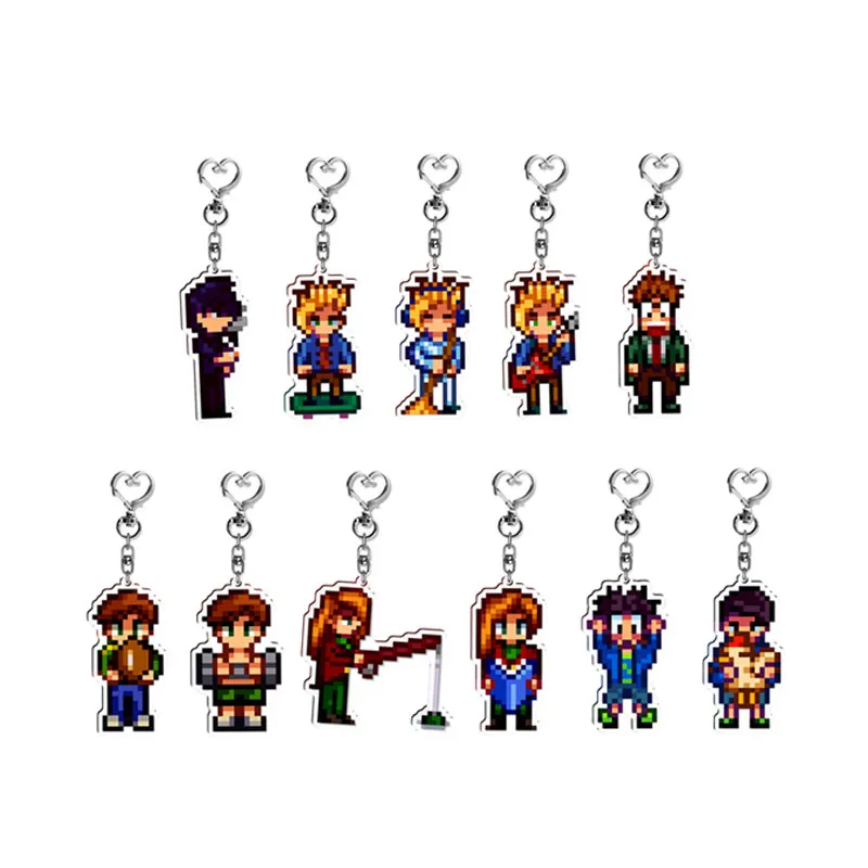 Stardew Valley Keychain Alex Harvey Shanm Sheen Abigail Emily Hailea Penny