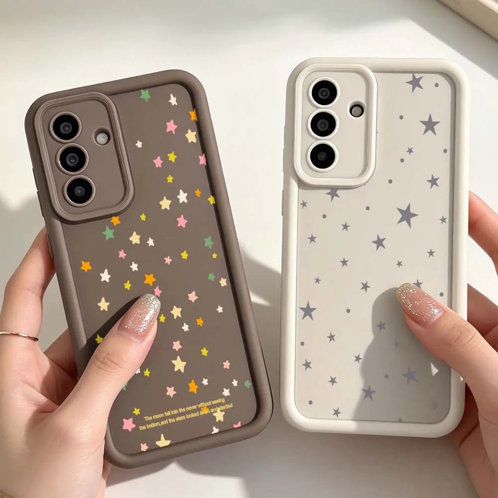 Starry Sky Pattern Phone Case For Samsung A25 A26 A33 A57 A35 A36 A37 A51 A52 A53 A54 A55 A57 A72 A73 5G Eye Ladder