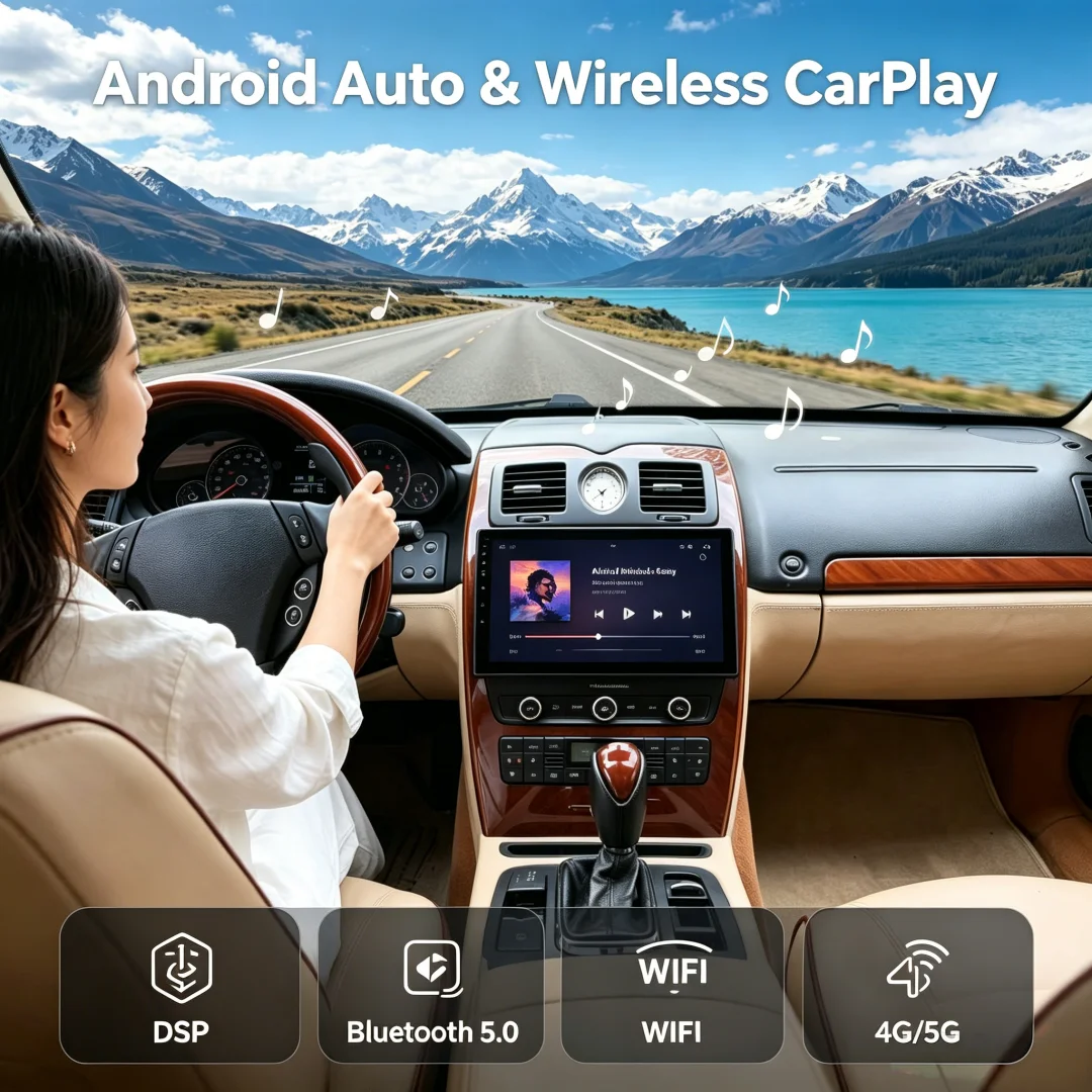 11.6 Inch 2K Android Wireless Carplay For Maserati Quattroporte 2004-2012 Multimedia Player Car GPS Navigation Head Unit BT 5.0