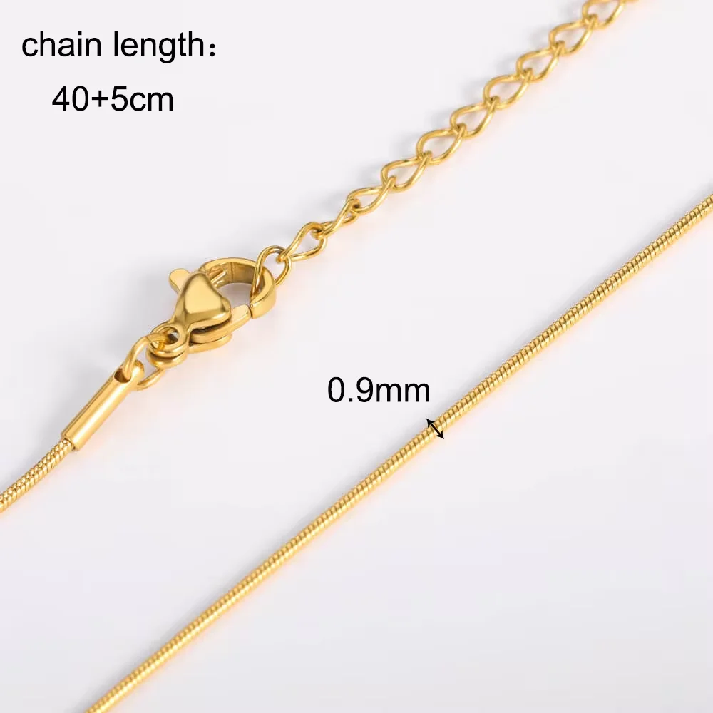 10Pcs/Lot 45cm Stainless Steel Gold Color Chains Necklace For Women Jewelry Making Chains Accessories DIY Handmade Supplies