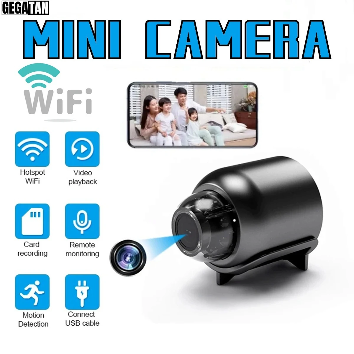 

FUGEZA Wifi Mini Camera 1080P HD Indoor Security IP Camera IR Night-vision Video Recorder Anti-theft Remote Monitor Usbcamera