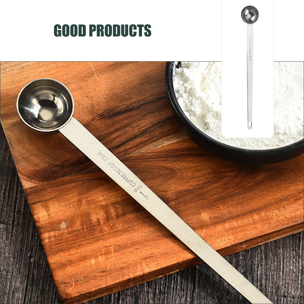 

2pcs Long Handle Measuring Spoon 15ml Stainless Steel Rose Gold Portable Kitchen Accessory Milk Powder Scoop Coffee