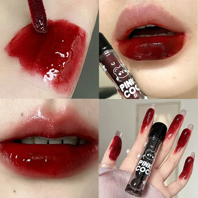 Mirror Water Punk Lip Gloss Maquiagem, Batom Silky Glossy, During Plumper, Copo antiaderente confortável, cosméticos coreanos