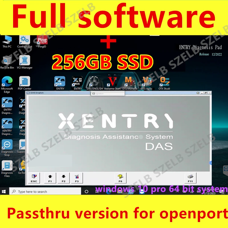 2023.09 Xentry DAS Diagnosesoftware für Mercedes Benz MB STAR SD C4/C5/C6/OpenPort 2.0 Xentry Vollständige Softwareinstallation in SSD