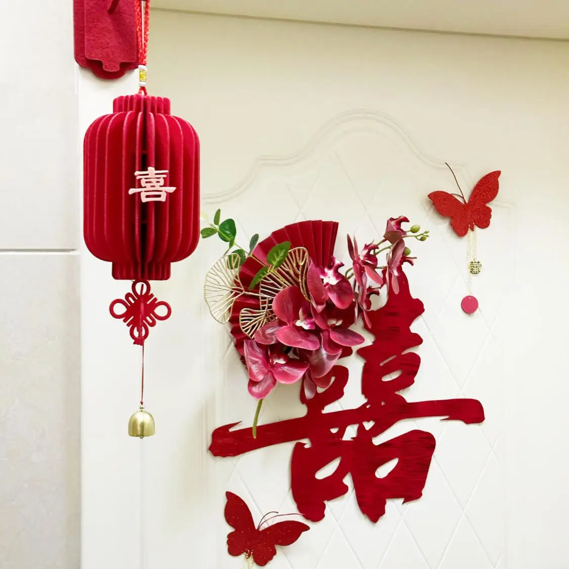 

Свадебное украшение: красный фонарь с 3D именами жениха и невесты, венок на дверь, декор для дома, элитный подарок для спальни на Китайский Новый год