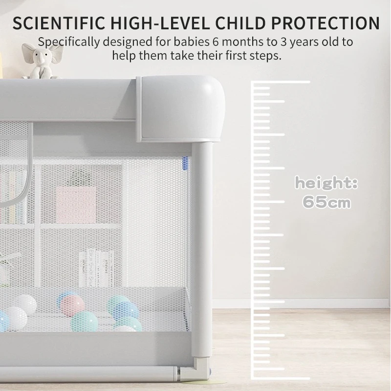 Corralito de bebé grande para niños con Protector de espuma, parque infantil para bebés de 0 a 6 años, corralito de bolas para interiores, seguridad