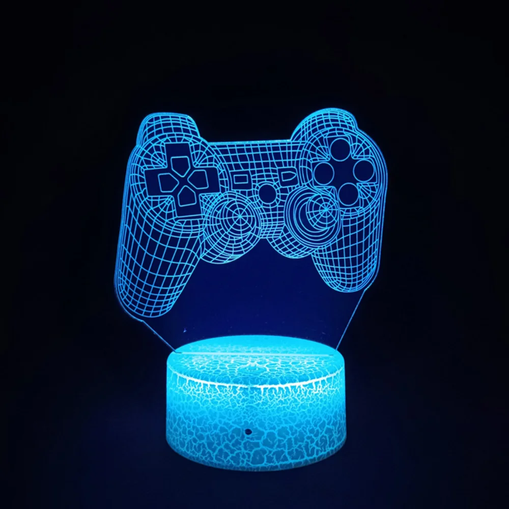 Nighdn-Veilleuse 3D avec Contrôleur de Jeu, Lampe Icide pour Chambre d'Enfant, Décor de Salle de Jeux, Cadeaux de Noël et d'Anniversaire pour Garçons et Bol