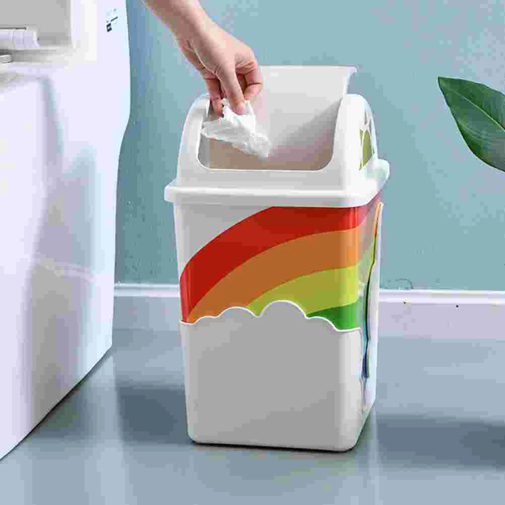 Mini Bin Rainbow Mülleimer Home Mülleimer Kunststoff Müll Haushalt Büro