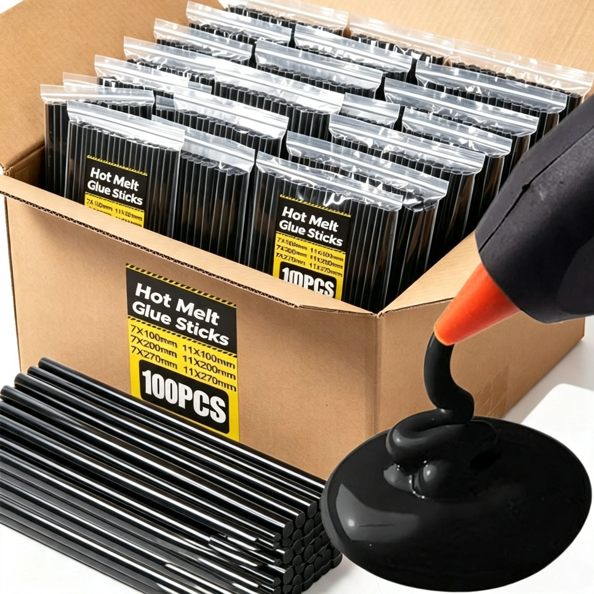 Hot Melt Glue Stick Black Heat Glue Strips Car Dent Repair Adhesive EVA Glue Sticks for DIY Art Crafts Decoration