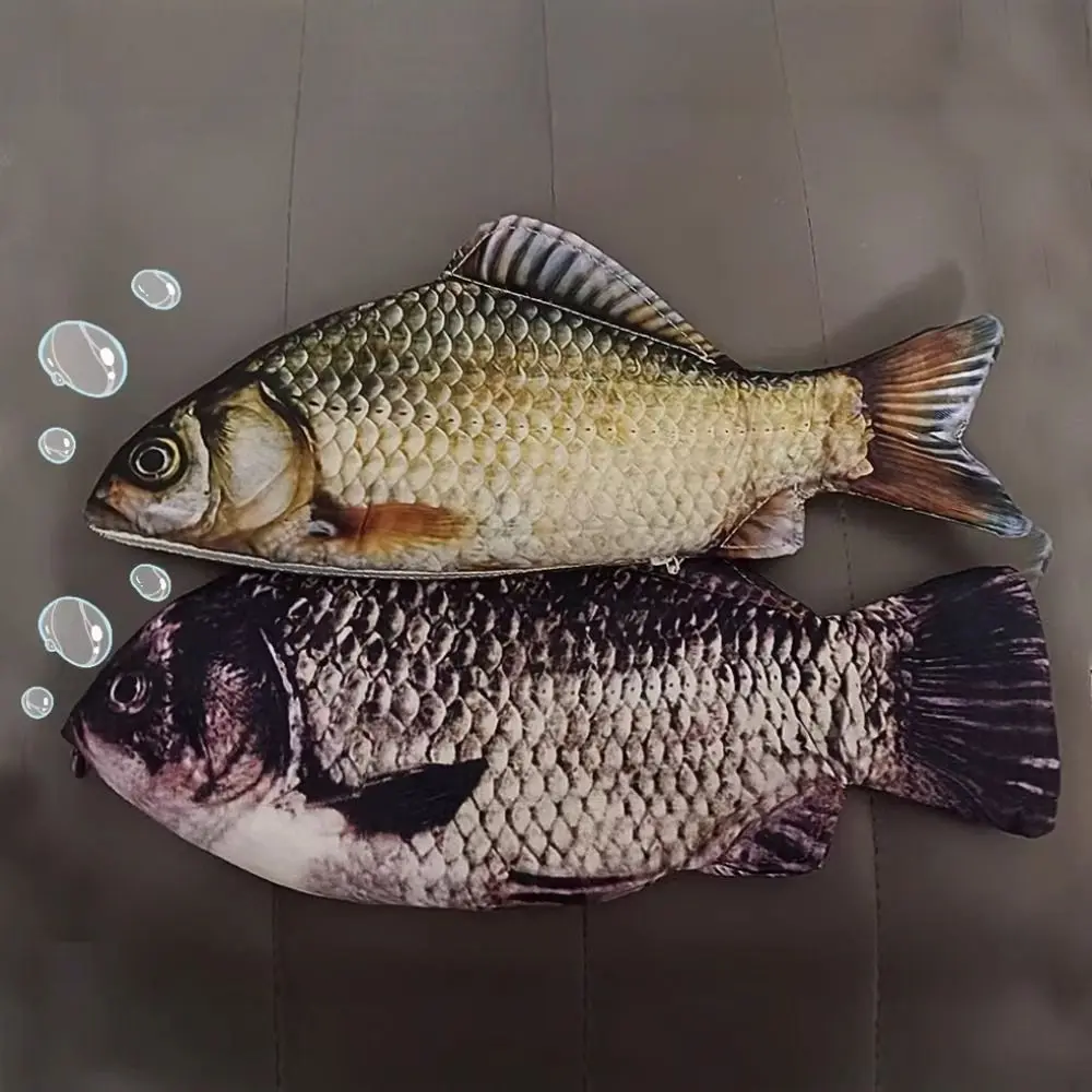 Storage Pouch Simulation Fish Shape Pen Bag Carp Clownfish Fish Pencil Case Funny Creative Stationery Storage Bag