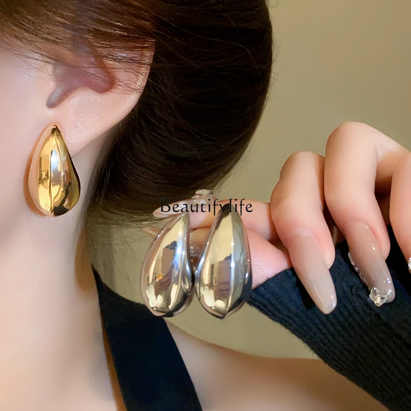 

Metal Water Drop Ear Studs, Popular, Light, Luxury, High Sense, High-Key, Dignified, Special-Interest, New, 2023