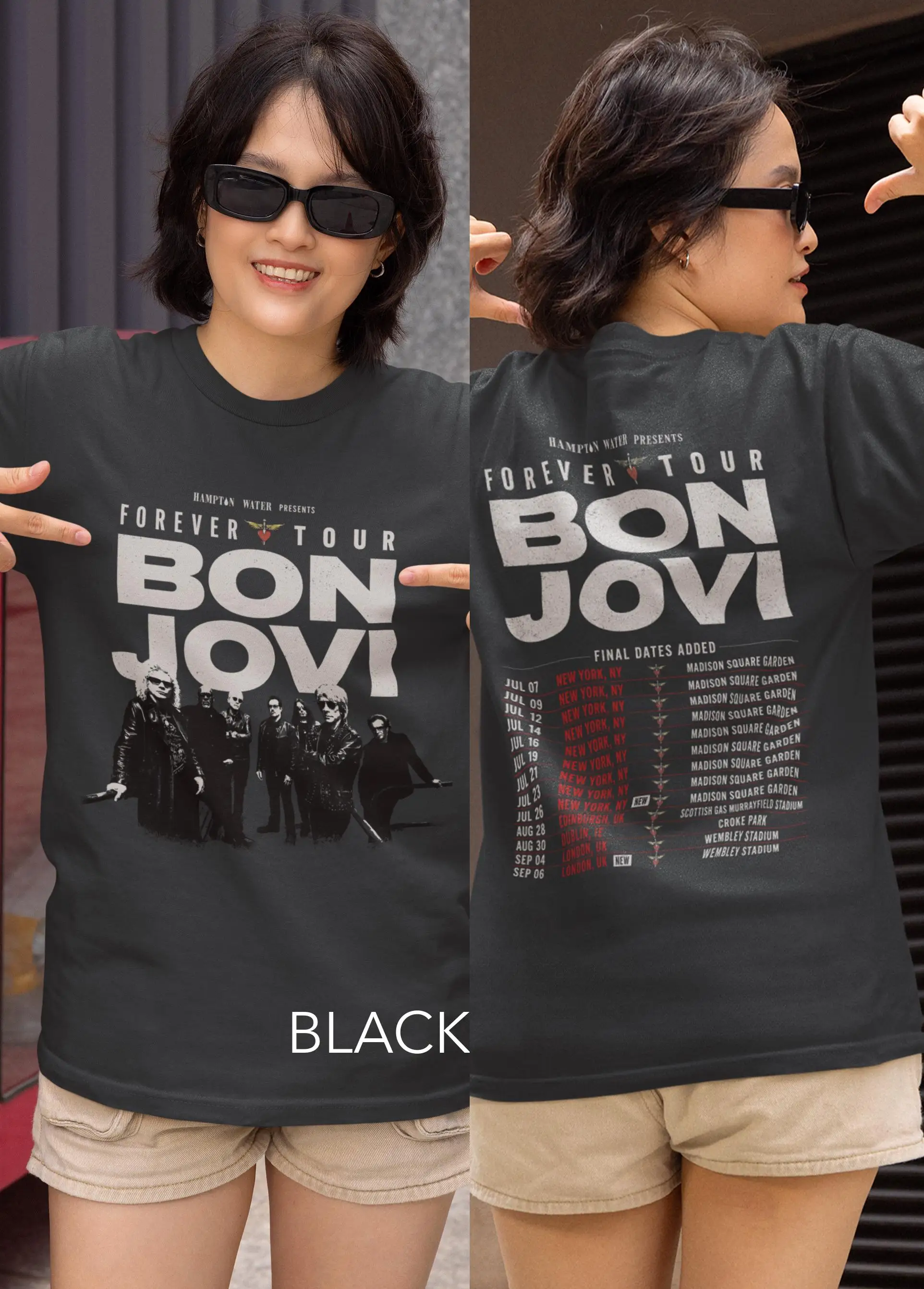 Bon Jovi Forever Tour Rock Band 2026 Bon Jovi Concert T-shirt, A Gift for Fans, 80s Style Comfortable T-shirt