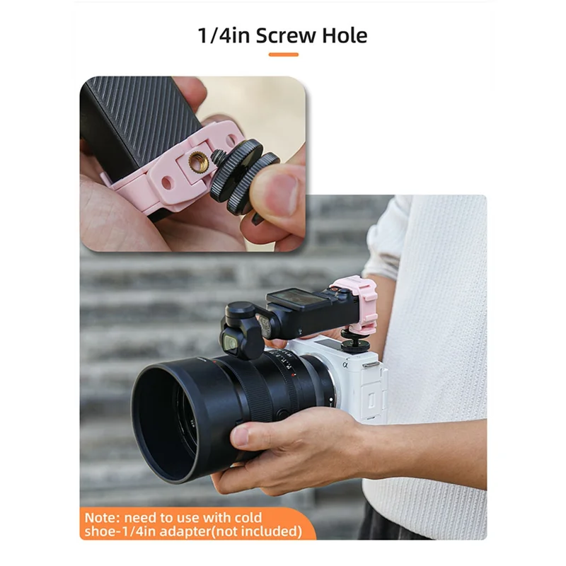 Quick Release Adapter Mount For DJI Pocket 3 Cat Ear Tabletop Bicycle Windshield Adapters For DJI Pocket 3 Black