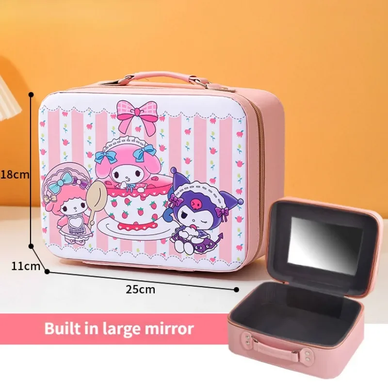 LKawaii Hello Kitty Makeup Bag Anime Sanrio Large Capacity Cosmetic Bag Travel Waterproof Portable Women Cute Wash Storagebag