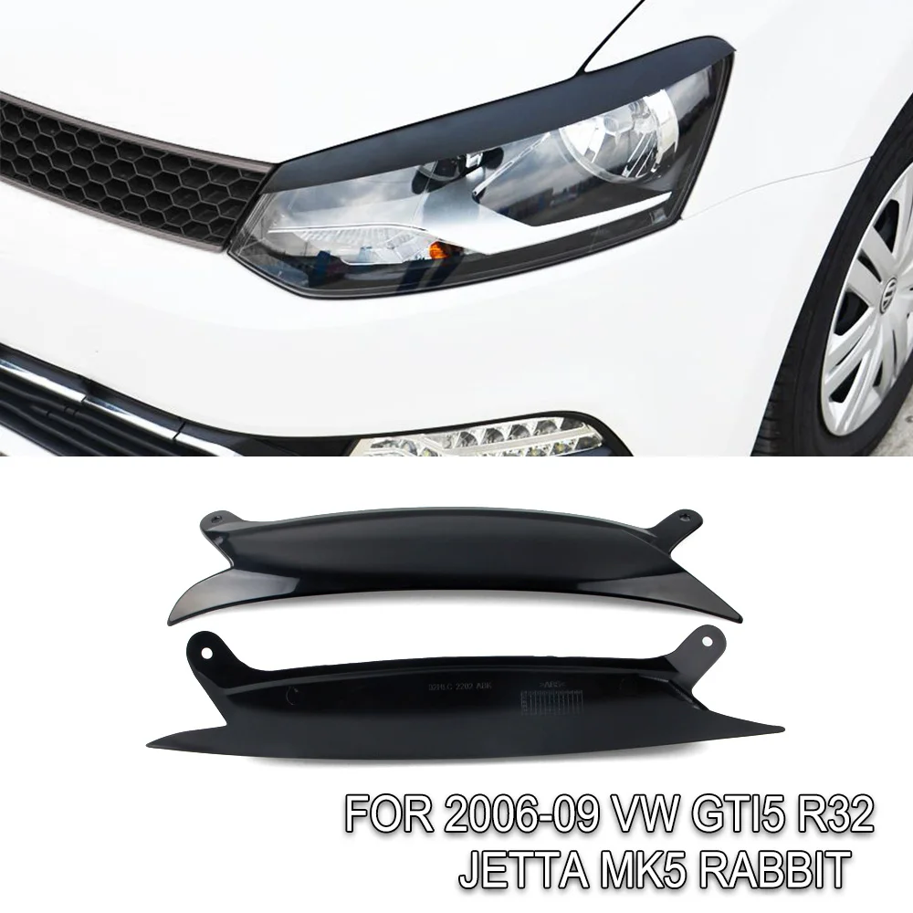 Free Shipping Headlight Lamp Cover Eyelids Trim Eyebrows Angel Eyes Projector For Volkswagen Vw Golf5 06-09 R32 Mk5