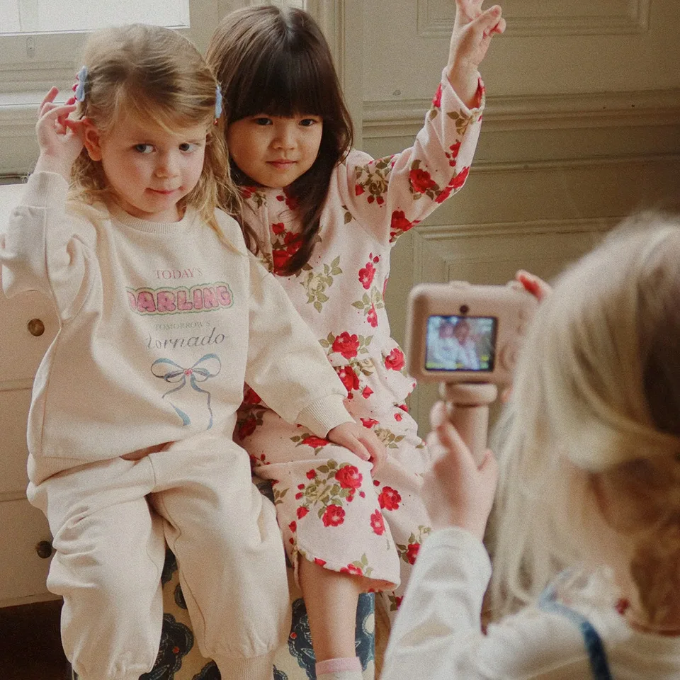 2025 KS الشتاء طفل الفتيان الصوف بلوزات البلوفرات السراويل مجموعات الاطفال ملابس قطنية الفتيات الكرتون بلوزات هوديس بنطلون