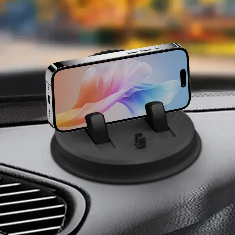 Car Dash Phone Holder Adjustable Smartphone Mount Anti-Slip Dashboard Navigation Bracket Multifunctional Suction Cup Mobile