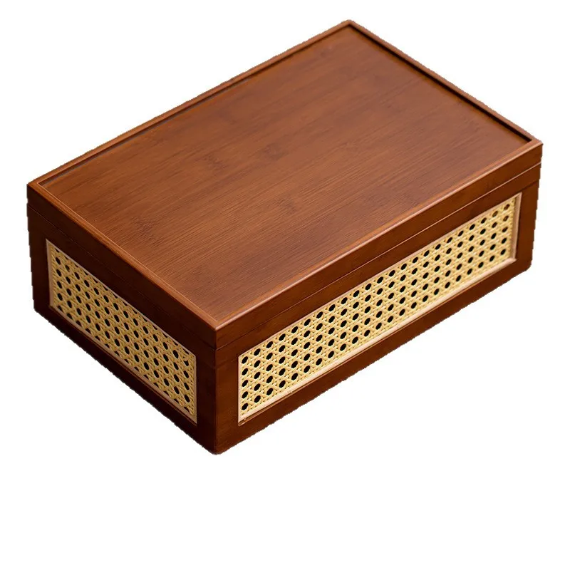 

Bamboo woven desktop storage box, rattan woven basket, storage basket