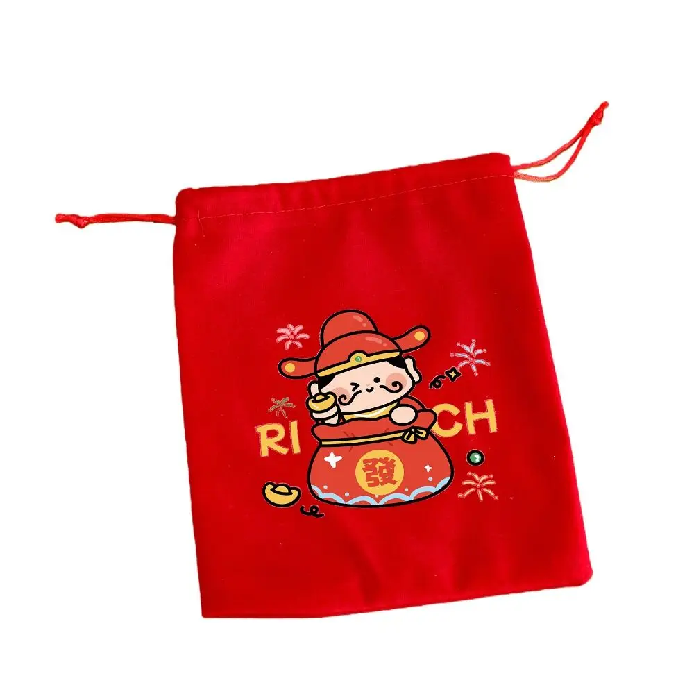 New Design Velvet Snack Storage Pouch Amulet Blessing Sachets Pendant Happy New Year Lucky Bag Gift Decoration silk bag