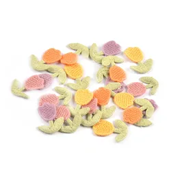 20pcs 2.8x2.1cm Mix Color Tulips Patches For Sewing Accessories Clothing Hairclips DIY Crafts Decor Embroidery Flowers Appliques