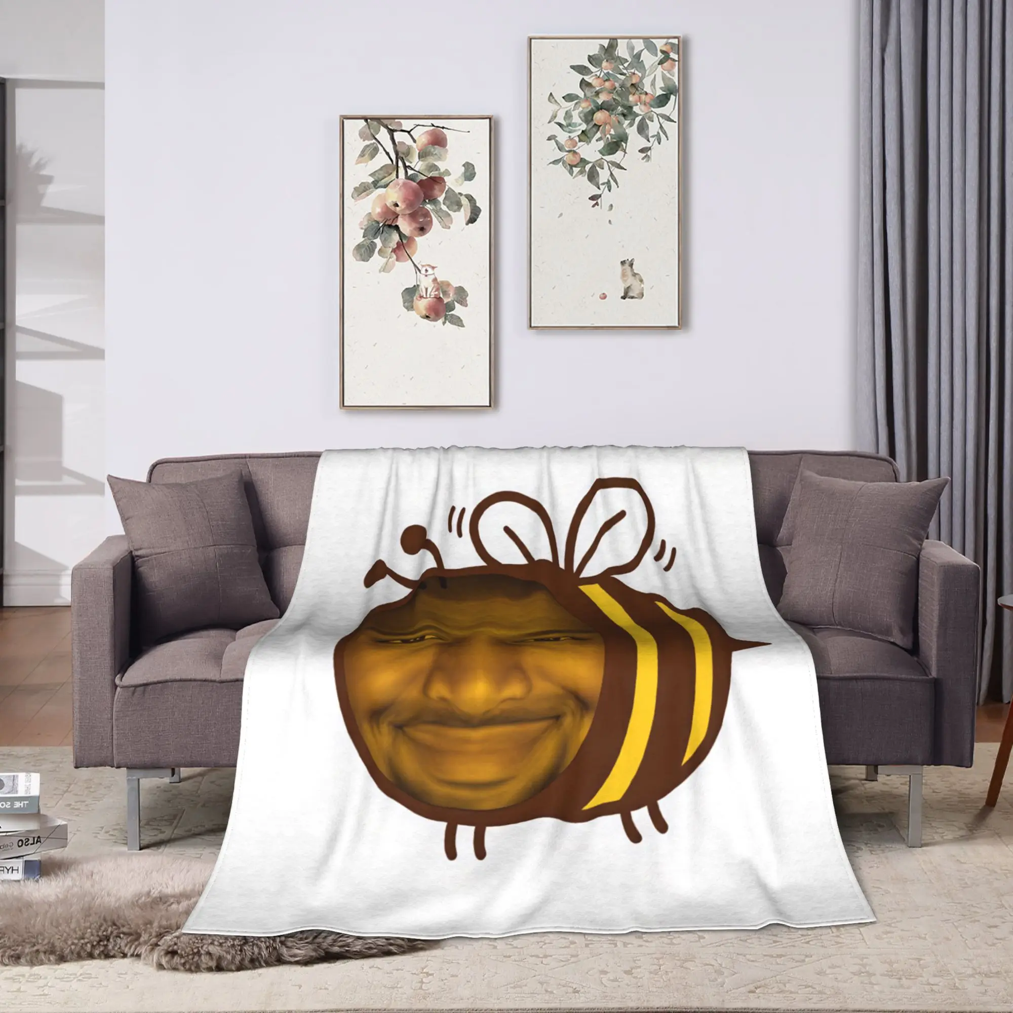 Kanye West Meme Blankets  Soft Funny Plush Throw Blanket For Boy Girl Bedroom Flannel Bedspread Bed Cover