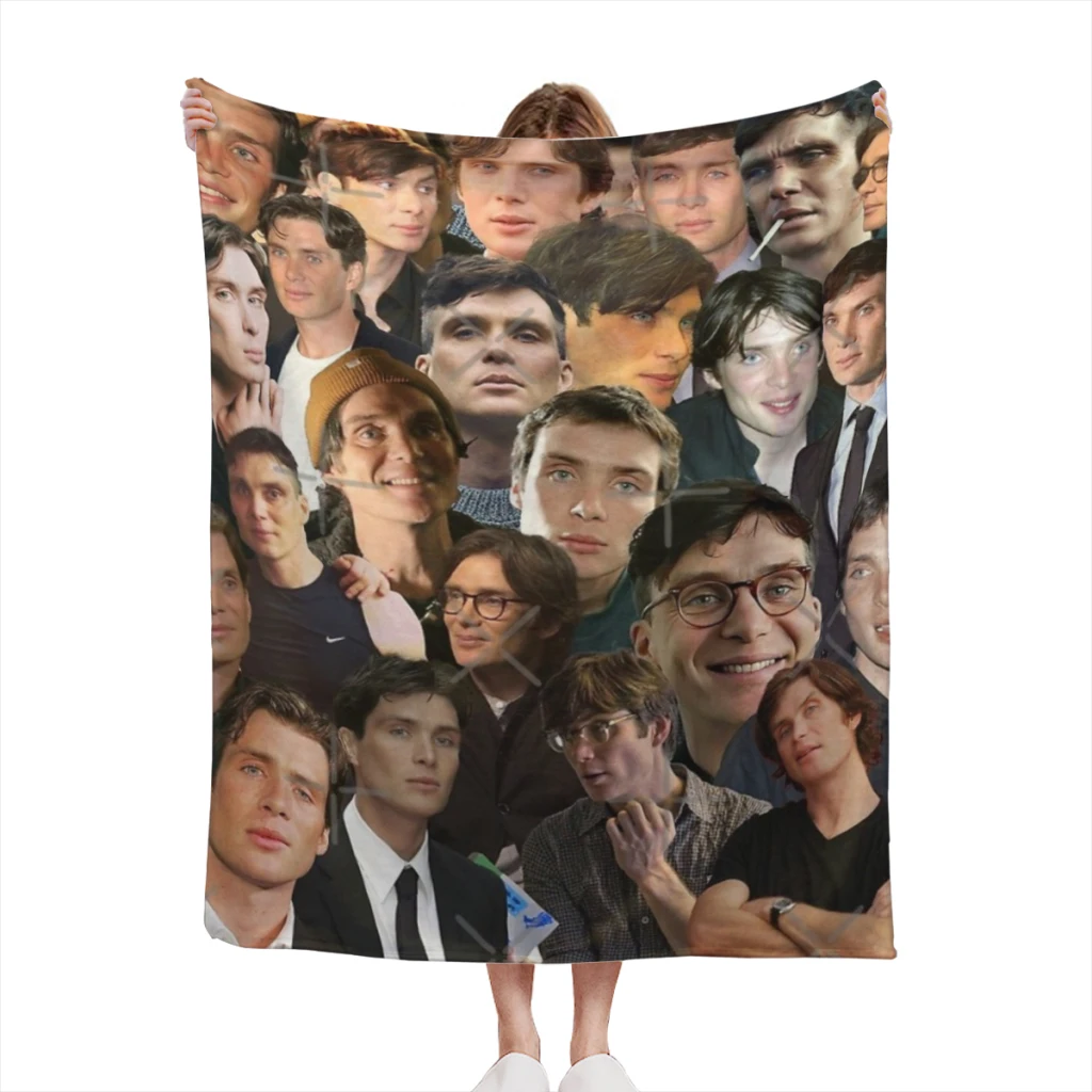 

Cillian Murphy Photo Collage Summer Blanket Thin Blanket Comforter Flannel Soft throw Blankets Warm Home and decoration