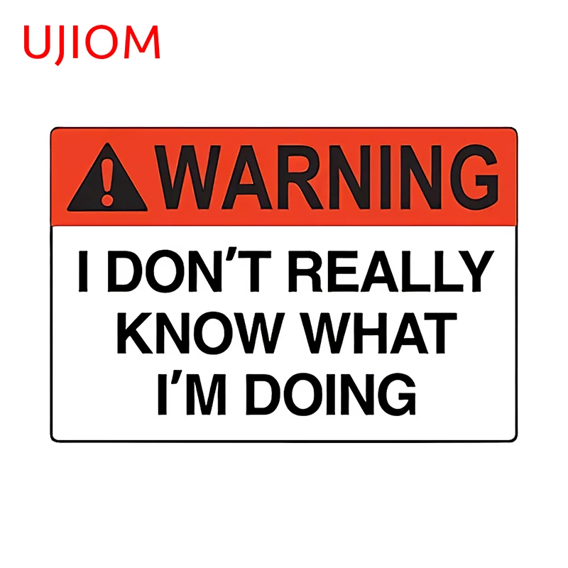 UJIOM 13cm X 8.8cm Interesting Warning Sign Wall Stickers Amusing Game Room Windows Decal Personality Decoration Chambre