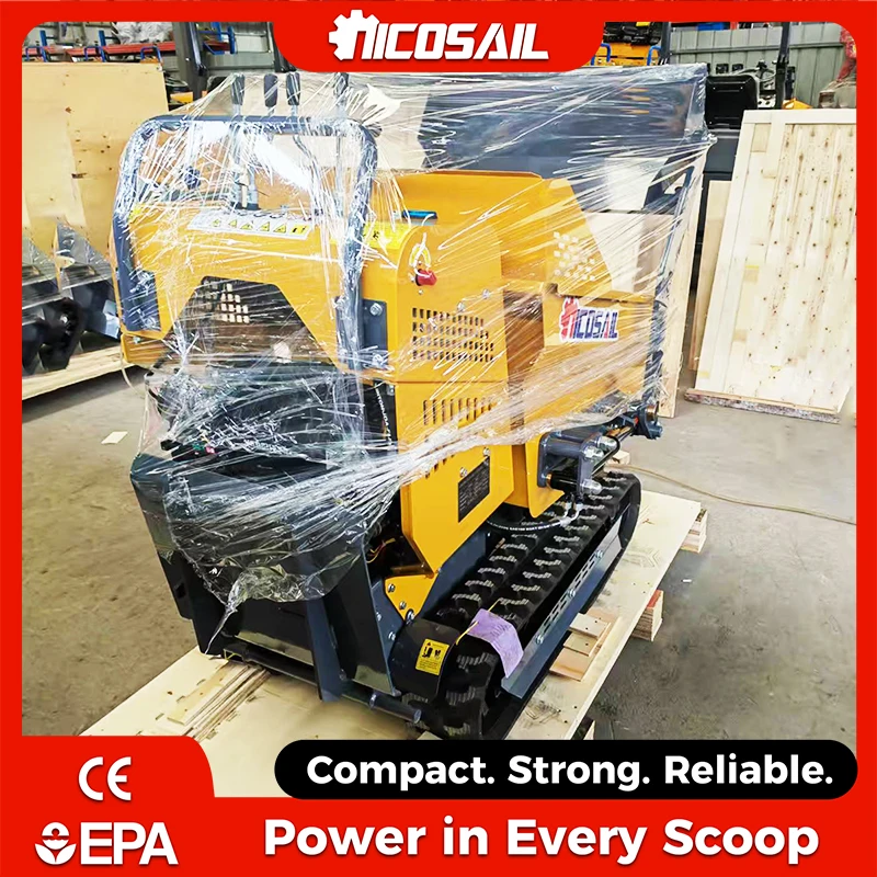

Compact Rubber Track Dumper 500kg-1ton Hydraulic Dump Truck CE Certified for Narrow Space All Terrain Transport