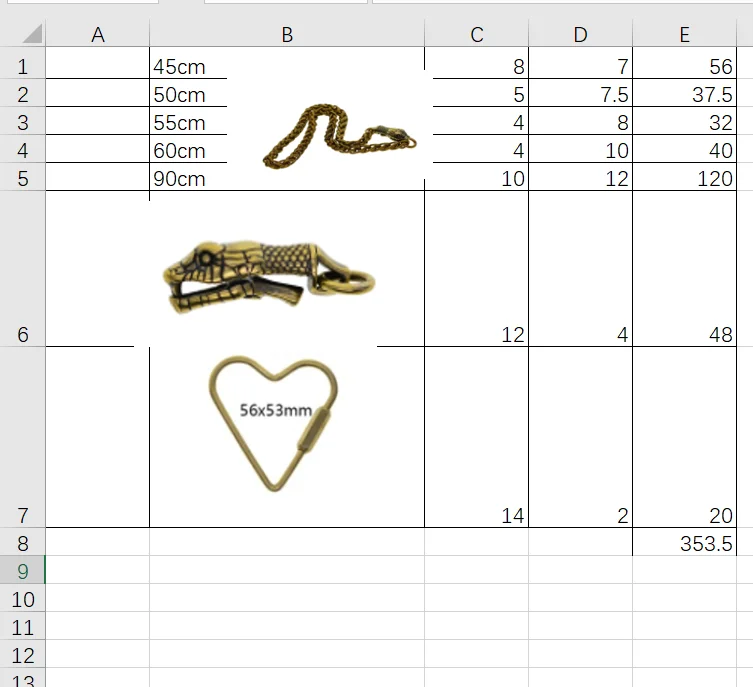 custom order for 31 snake necklace,  byzantine chains,  snake clasp