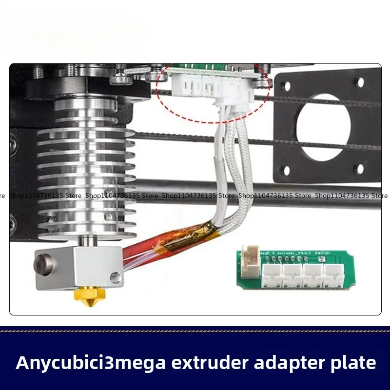 3D Printer Accessories for ANYCUBIC I3 MEGA Extruder Temperature Line Thermal Heating Rod Adapter Board Kit