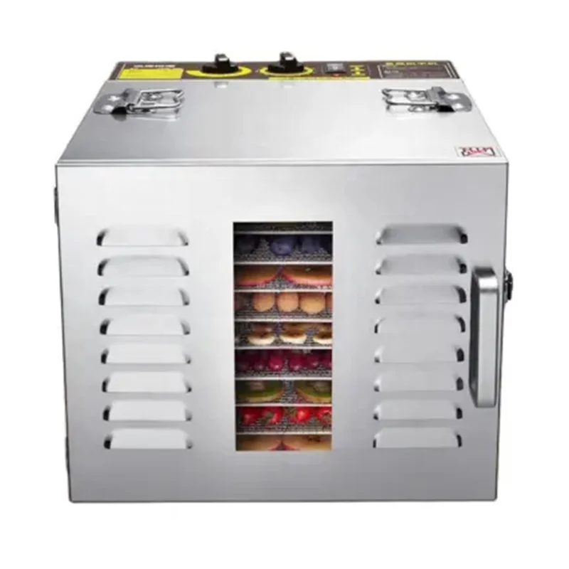 Small Home 10 Tray Food Dehydrator Fruit and Vegetable Dryer Household Steel Meat Drying Oven Mini Drying Machine