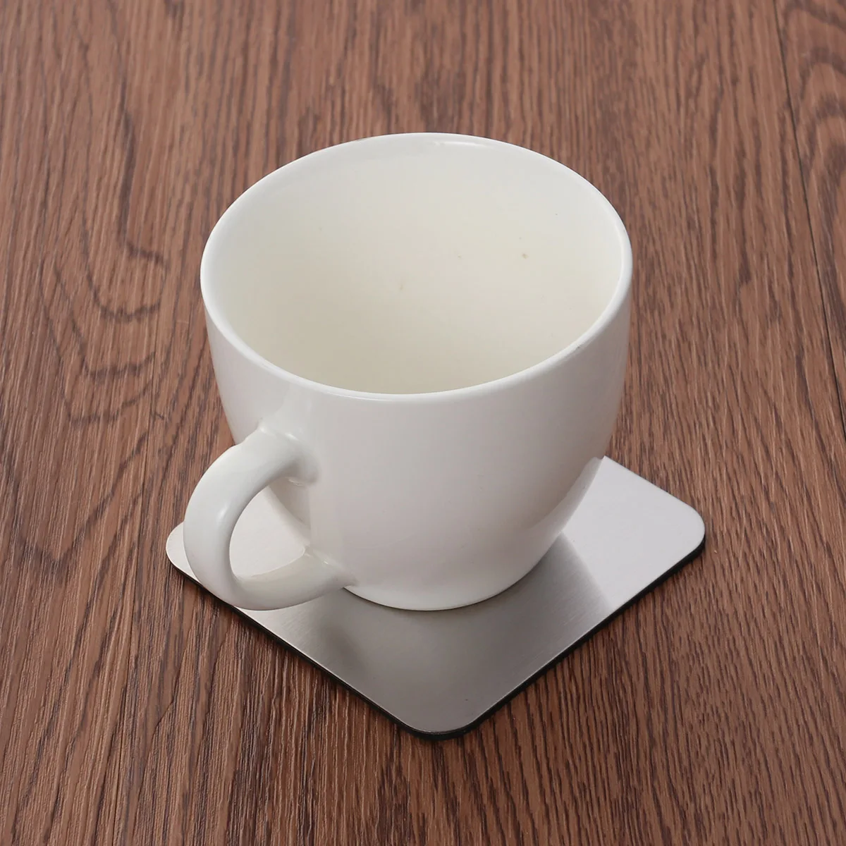

6 Pcs Versatile Stainless Steel Coasters Non-slip Cup Mats Kitchen Table Protectors with Base Holder
