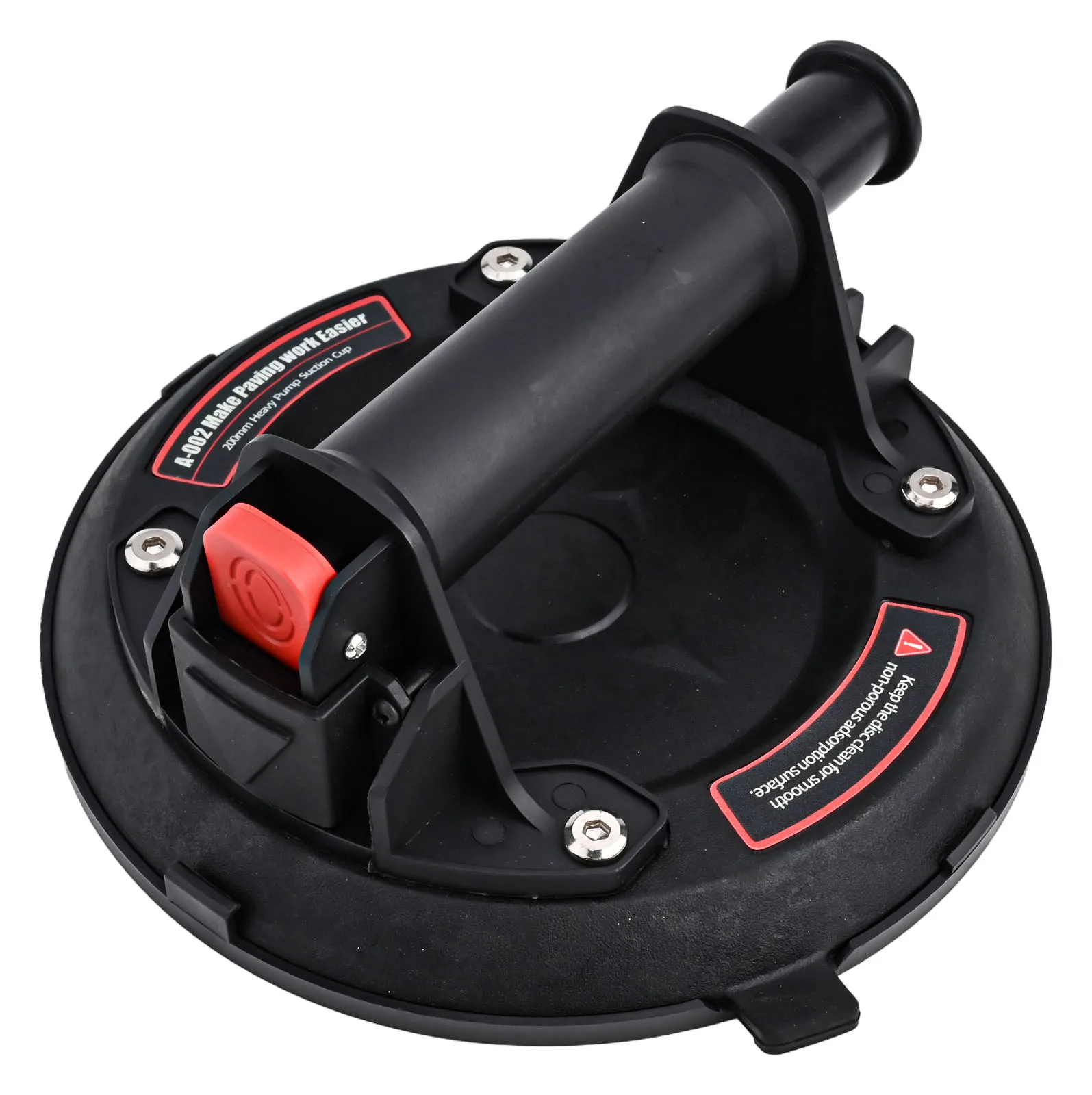 Outil de fixation de verre d'aspiration robuste 21*21*11cm outil de fixation de verre noir de 8 pouces lève-aspiration robuste pratique