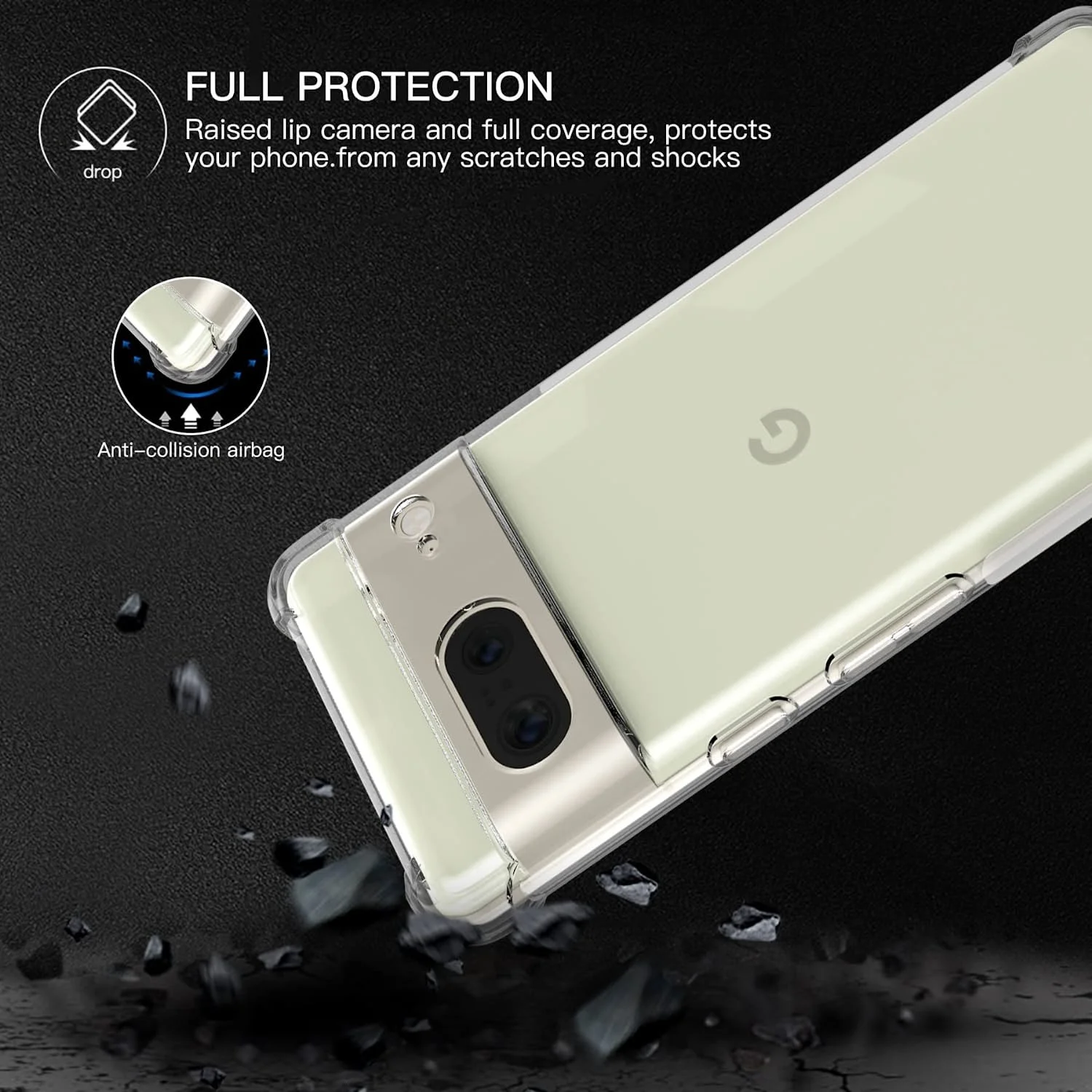 1,5 MM Dicke Air-Bag Klar Telefon Fall Für Google Pixel 6 7 8 910 Pro XL Fall Pixel 6A 7A 8A 9A Stoßfest Abdeckung Coque – Detail 4