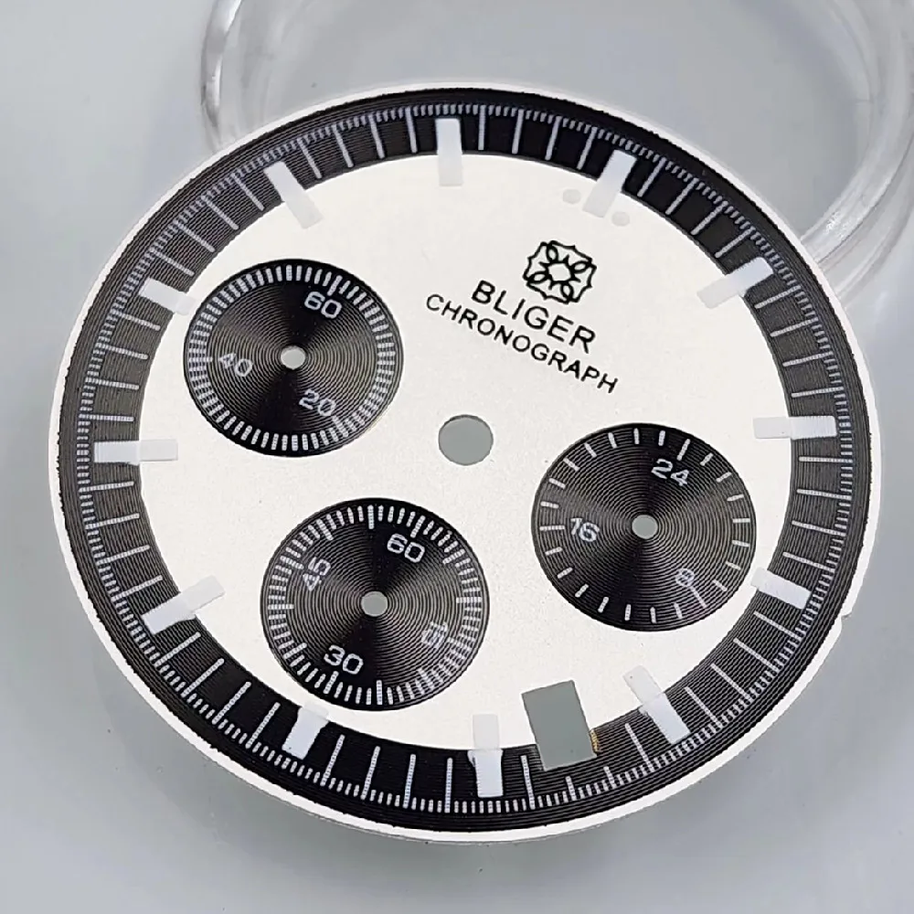 31.5mm Luminous Three-Eye Multifunction Dial For Japanese Vk63 Quartz Movement
