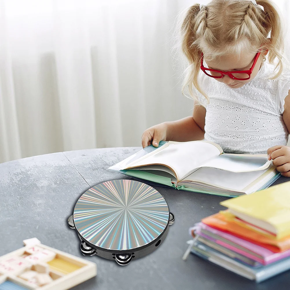 Tambor H de madera, rodajas de campana de acero inoxidable, cuerpo impreso transparente y fuerte, juguete, instrumento Musical seguro, Color deslumbrante, pulido, previene