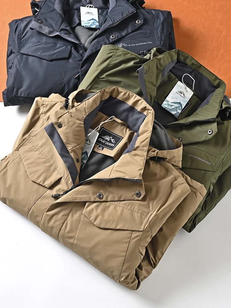 

Уличное мужское повседневное хлопковое джемтовое ветрозащитное водонепроницаемое пальто Fce на подкладке M65, теплая хлопковая верхняя одежда, пальто