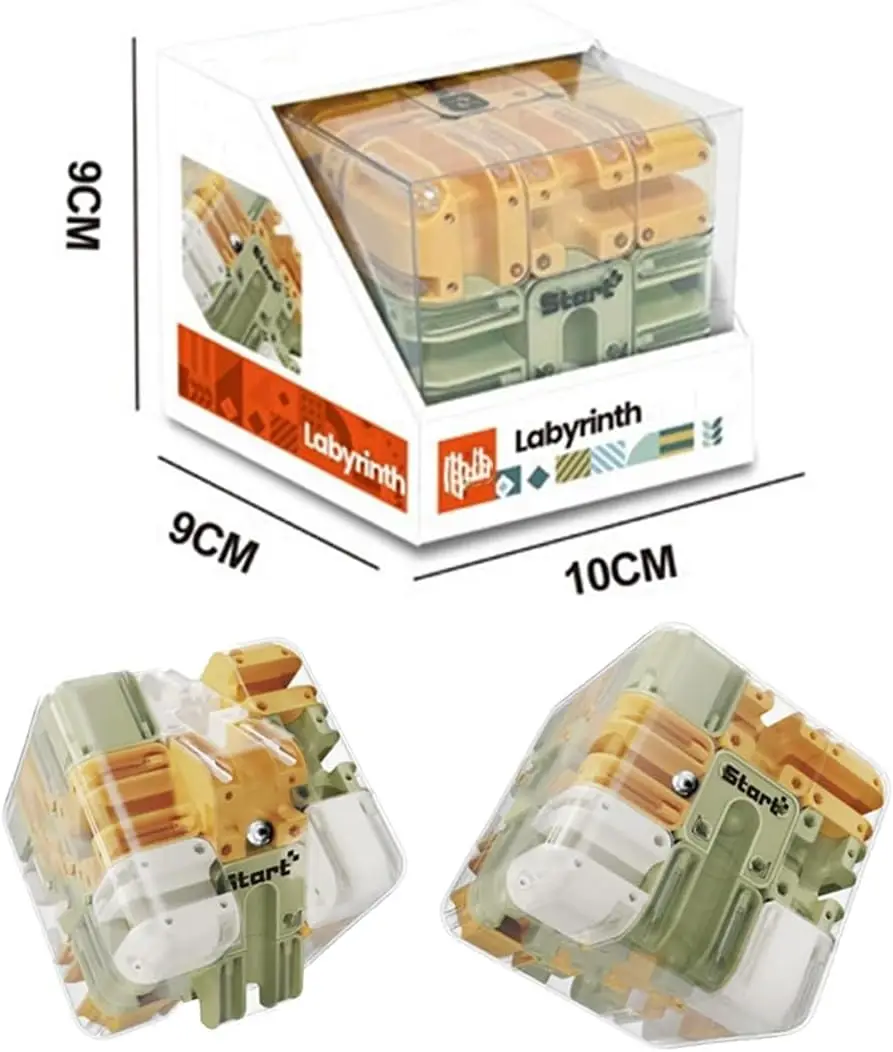 大型迷路3Dパズル迷路キューブ - デュアルユースローラースマートパズル、空間論理とストレス解消のための頭脳ゲーム