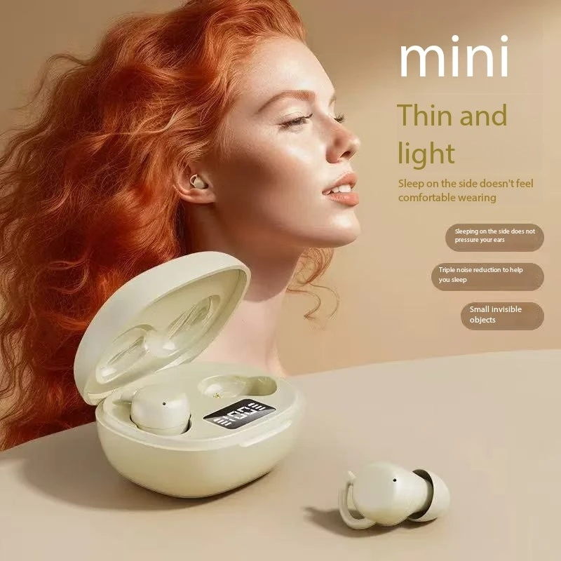 

New X70 Sleep Wireless Bluetooth Earphones Bean style Mini Compact Noise cancelling Earbuds Invisible Running Sports Headphones
