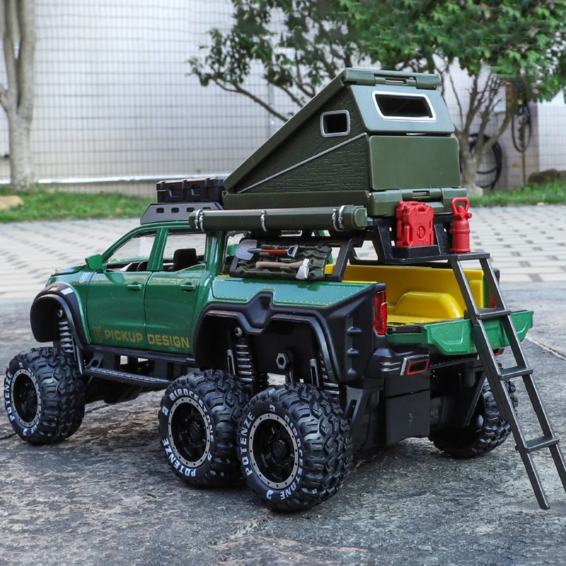 

1/28 X-Class Exy Alloy Modification RV Caravan Car Model Metal Off-road Touring Camping Vehicles Car Model Sound Light Kids Toys