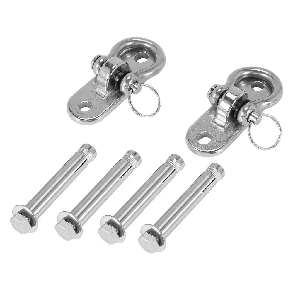 360 Rotating Swing Hangers Set 304 Stainless Steel Heavy Duty Hammock Chair Hooks Hanging Brackets Ceiling Wall Mount