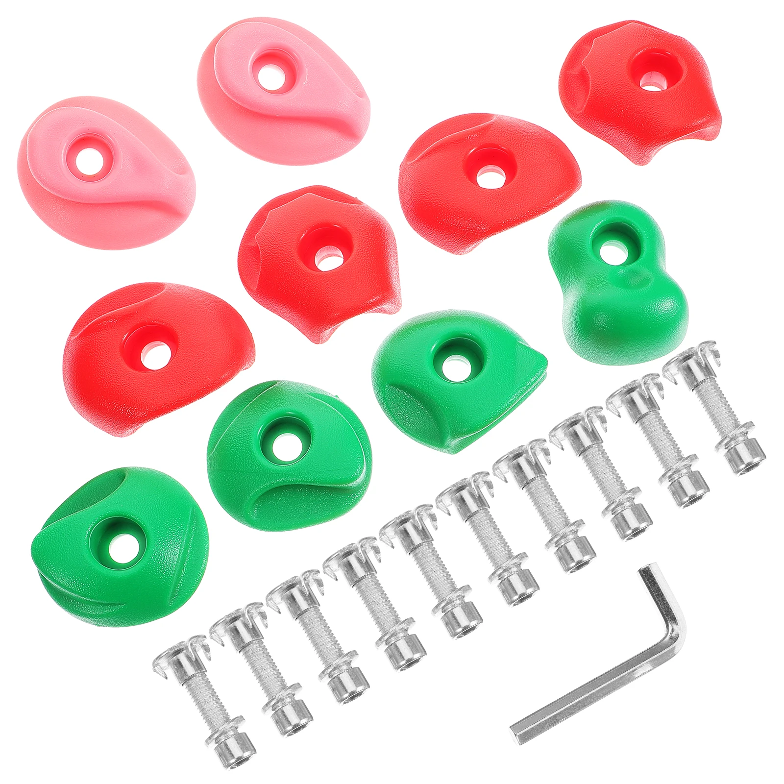 10 ensembles de supports de roche en plastique Durable, accessoires de terrain de jeu pour enfants, ensemble d'escalade Stable, poignées murales, roches d'escalade