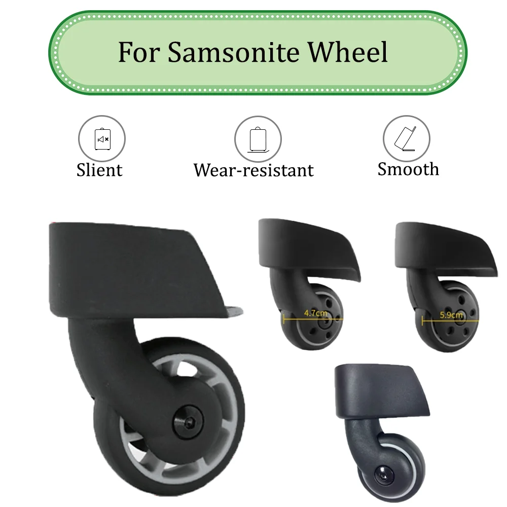 

For Samsonite U72 Luggage Wheel Trolley Case Accessories Universal Wheel Travel Suitcase Wheels JY105 JY106 JY109 JY110 Black