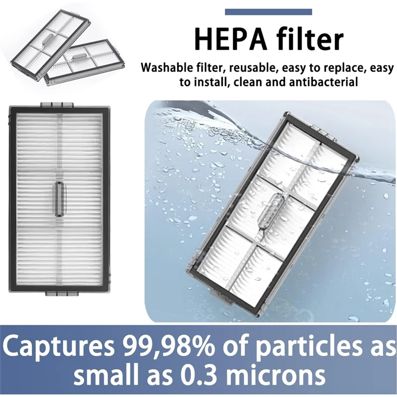 

ABZC-запасной комплект, аксессуары для Roborock Saros 10R, детали робота-пылесоса, основная боковая щетка, HEPA-фильтр, мешки для швабры