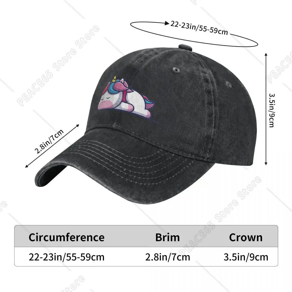 Unicorse Denim Baseball Cap Funny Anime Blueyed Tennis Skate Hip Hop Dad Hats Summer Men Adult Fashion Sun Visors Snapback Cap