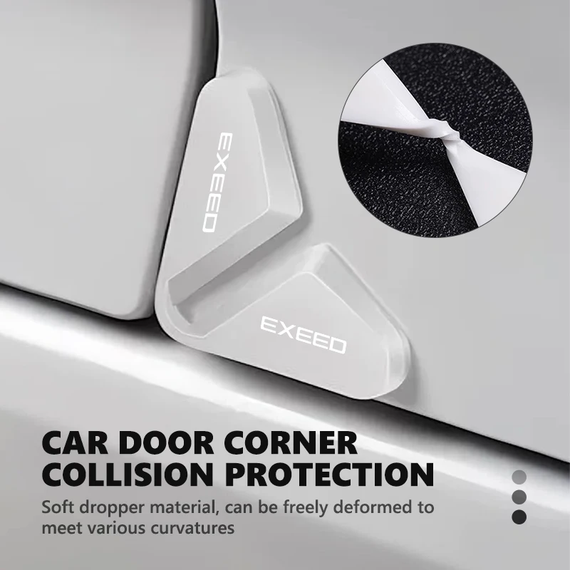 2pcs Car Door Collision Corner Anti-Collision Sticker Universal For Chery Exeed EX LX VX TXL RX 2021 2025 Sterra ET PHEV‌ ET-I‌