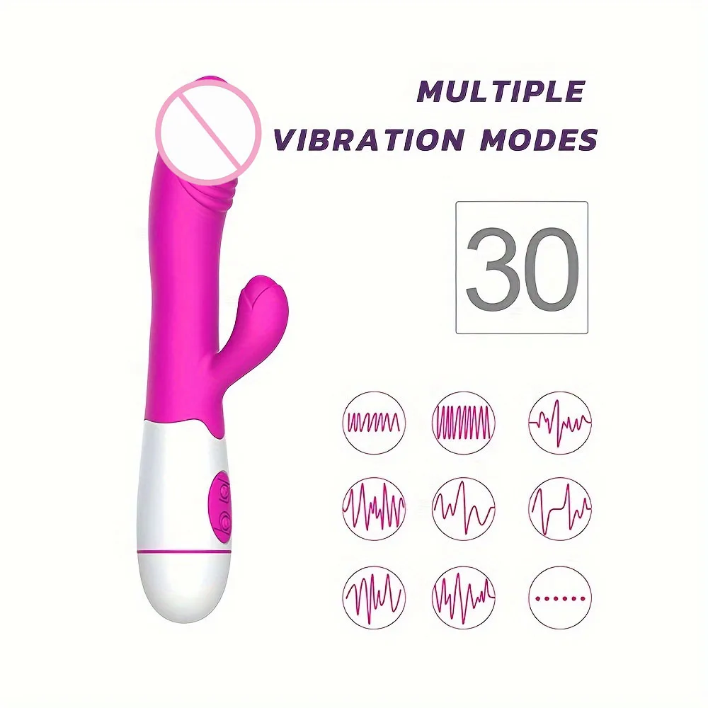 1 pc G-spot Vibrating Stimulator, 30 Vibration Patterns Dildo, Adult Sex Toys, Masturbation Sexy Toys (Without Battery) image 5