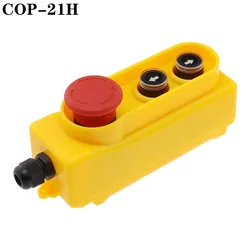 COP-21H rain proof lifting button box emergency stop button switch 2.2KW direct control electric hoist switch 250V