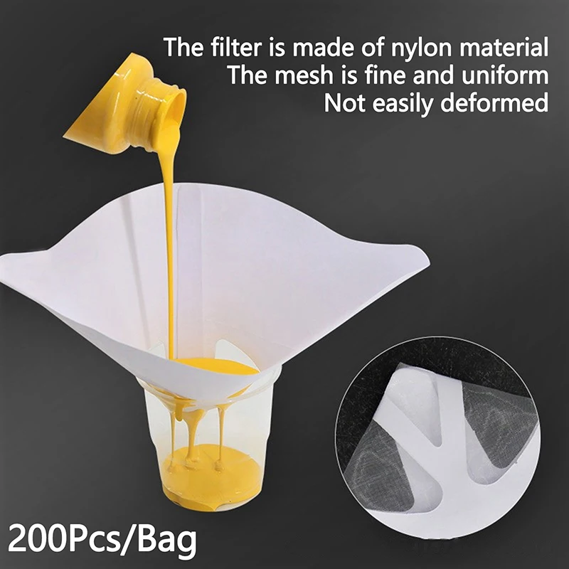 200 Mesh Disposable UV Resin LCD SLA DLP Thicker Paper Filter Funnel 3D Printer Paper Filter For Wanhao Anycubic Elegoo