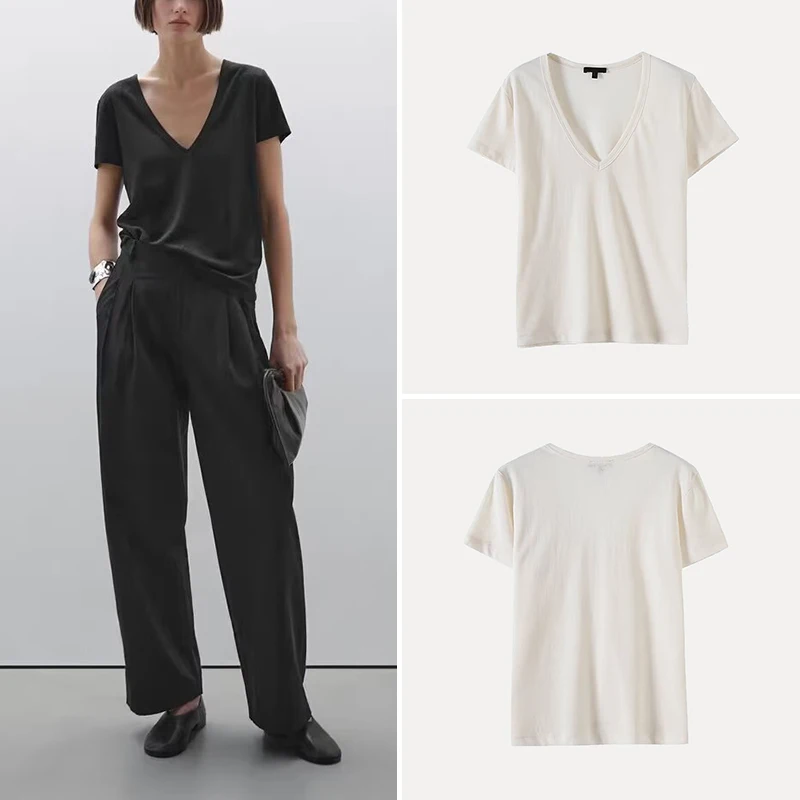 

Z Women's Faionable Ele Casual Lightweight V-ne ort Sve T-irt Street Sle Spring 2025 Polyester Fiber 00%